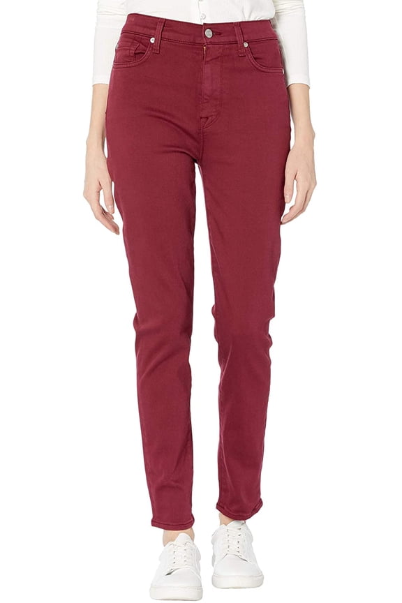 High-Waist Ankle Skinny in Merlot 23 Merlot