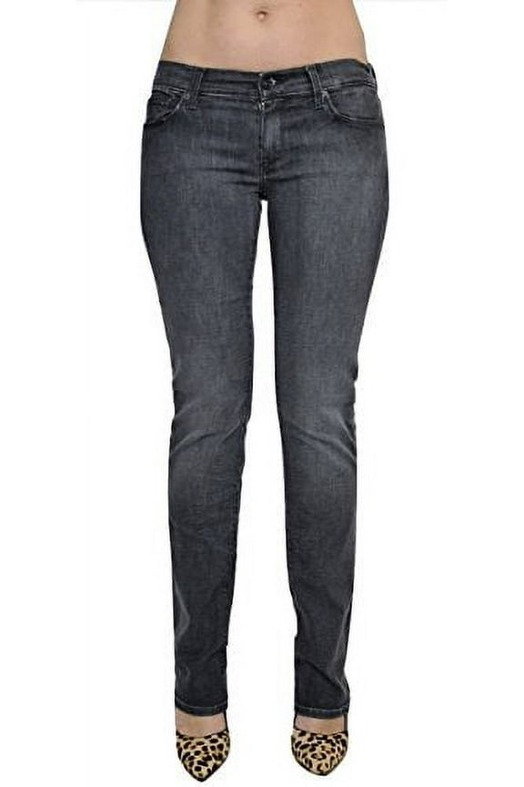 Straight Leg Studded Jeans Denim Pants Dusty Charcoal 29