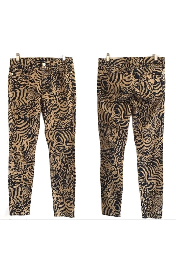 Tiger print Skinny Jean,  Multi, 23