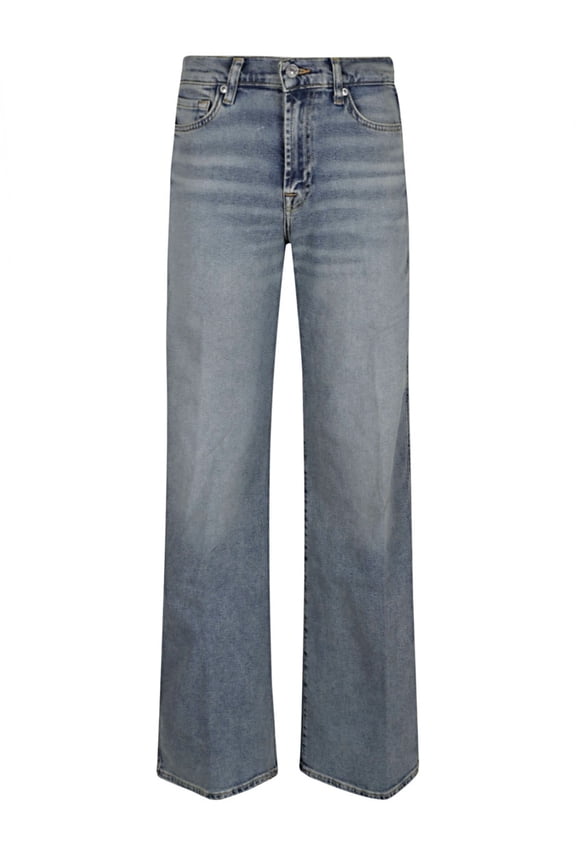 Light Blue Wide-Leg Jeans (Women's)