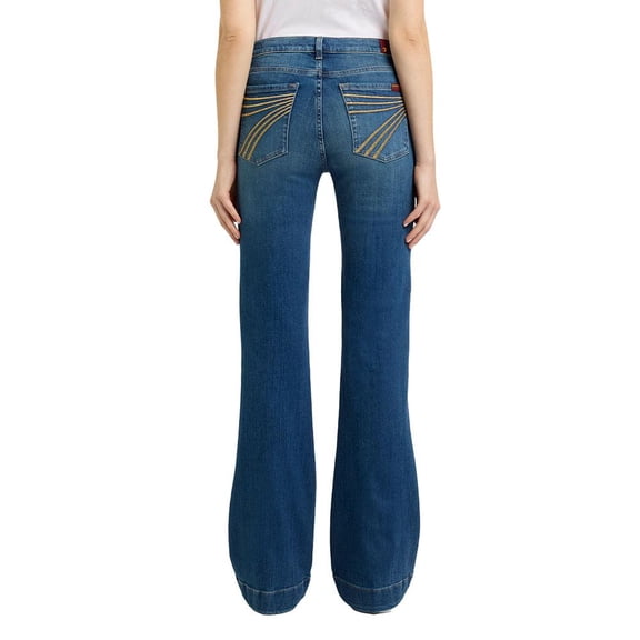 7 For All Mankind Womens 7FAM Retro Fade Dojo Jean 32 Denim