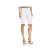 7 For All Mankind Womens Denim Frayed Hem Bermuda Shorts