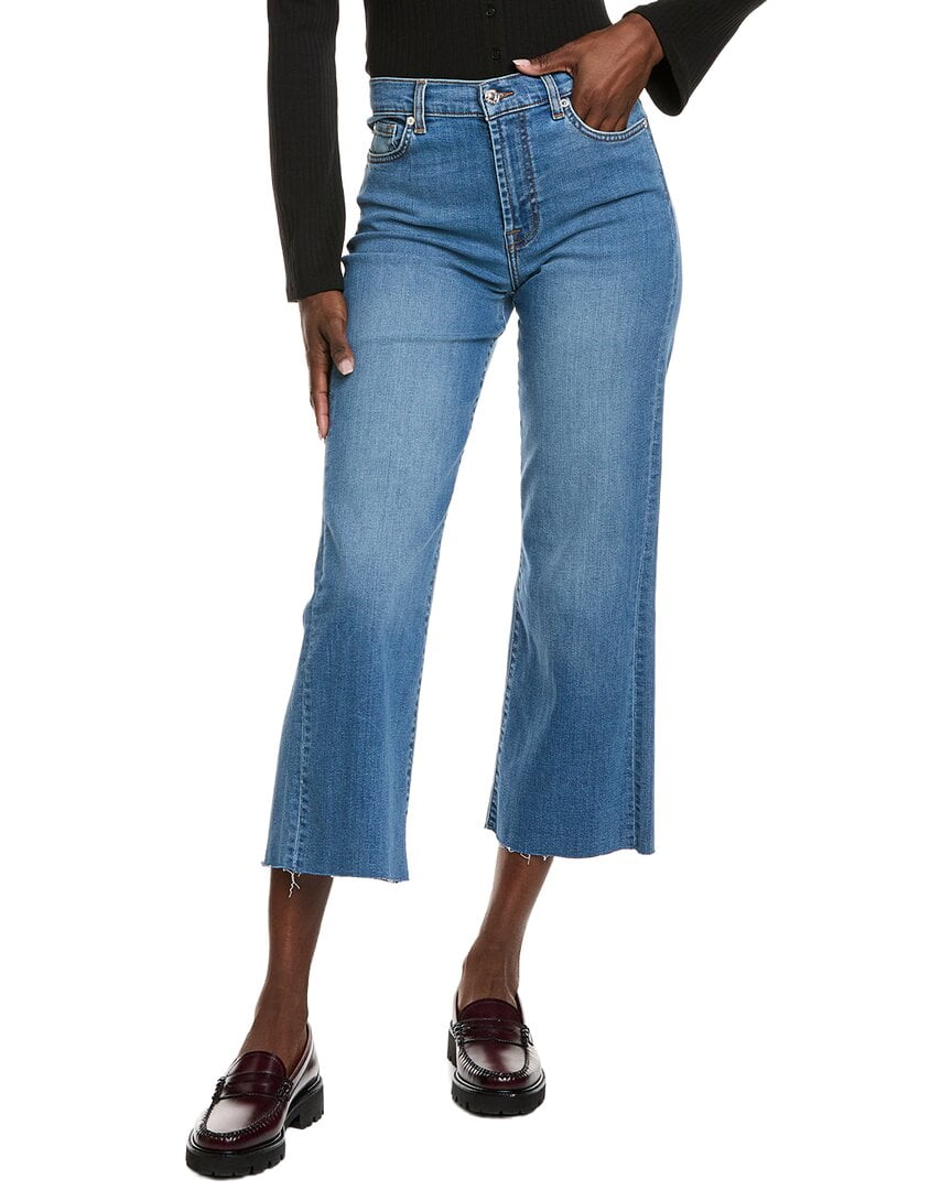 7 For All Mankind Women's Alexa Wide-Leg Crop Jeans - Stretch Denim