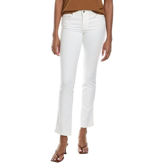 7 For All Mankind womens Kimmie White Form Fitted Straight Leg Jean, 25, White