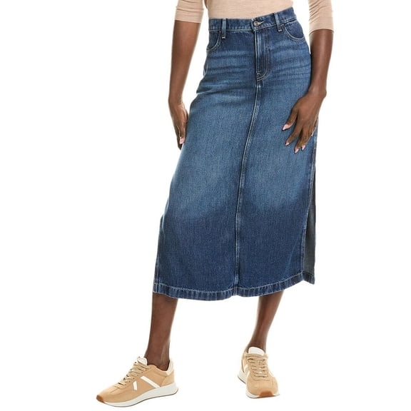 7 For All Mankind womens Midi Skirt, 27, Blue