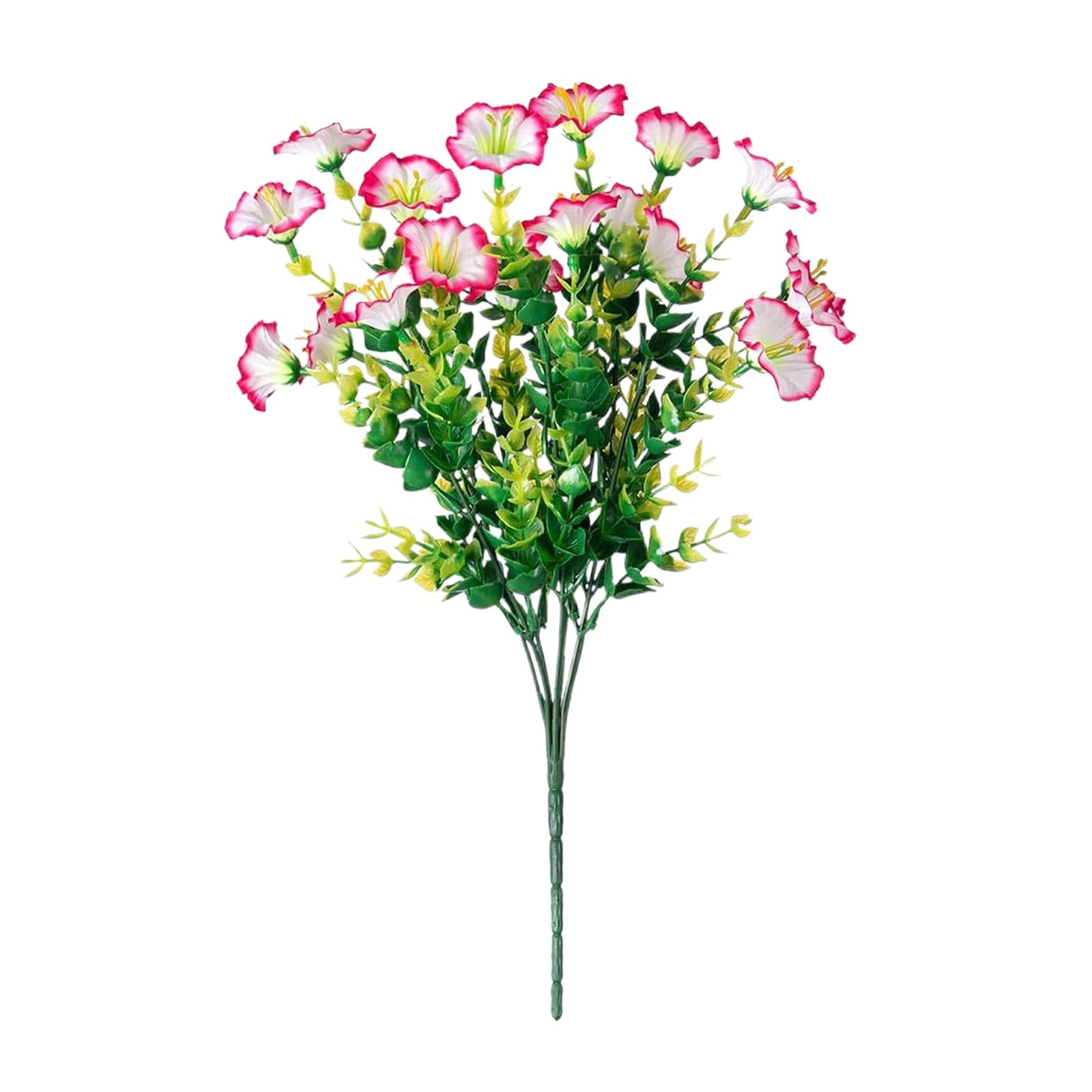 7 Fork Artificial Flowers - Silk Daisies & Morning Glory for Outdoor Decor, Spring Summer Flowers for Porch, Patio & Garden