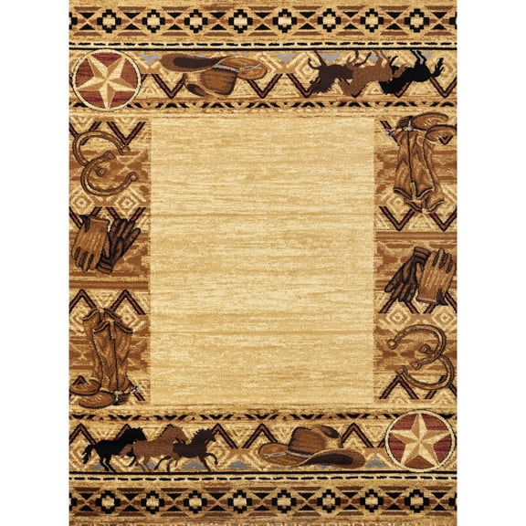 7 Ft. 10 In. X 3 Beige Area Rug - Style 100% Polypropylene To Stains And Wear For Home Decor Made In Turkey With Flair 7'10" 10'3" Stain Enhances
