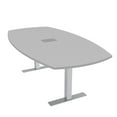 thumbnail image 1 of 7 Ft Arc Boat Conference Table Metal T-Bases Data And Electrical Unit, 1 of 7