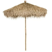 7 Ft. Bamboo Market Patio Umbrella Sea Grass Thatch Tiki Umbrella For Outdoor Backyard Natural