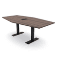 thumbnail image 1 of 7 Ft Hexagon Conference Table With Metal T-Bases And Electrical Module, 1 of 7
