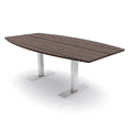 thumbnail image 1 of 7 Ft Boat Shaped Conference Table T-Bases Data And Electric Module, 1 of 5