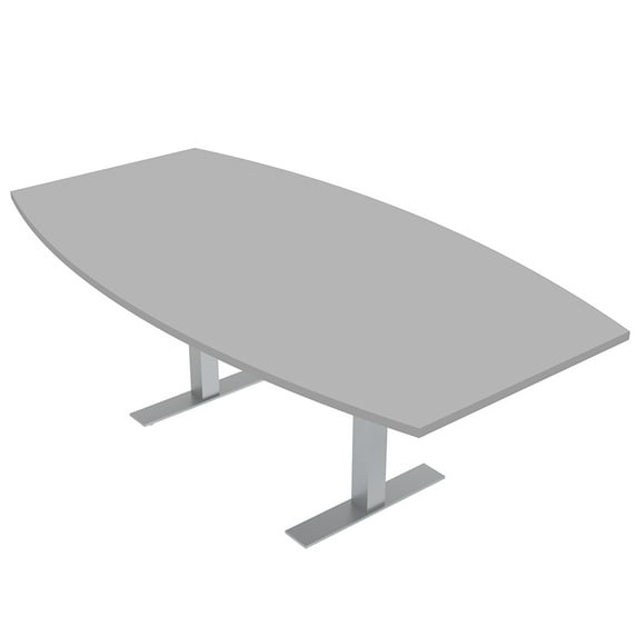 7 Ft Boat Shaped Conference Table T-Bases Data And Electric Module
