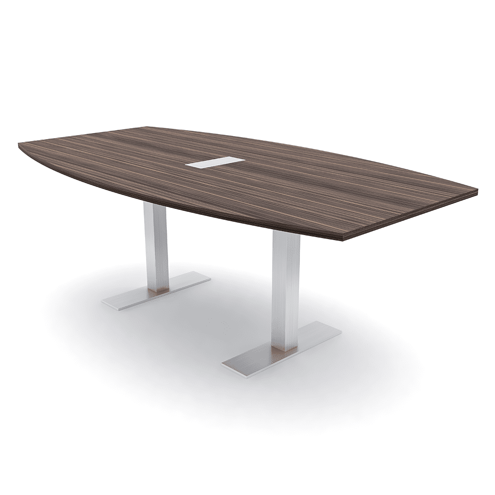 7 Ft Boat Shaped Conference Table T-Bases Data And Electric Module ...
