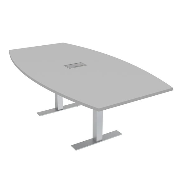 7 Ft Boat Shaped Conference Table T-Bases Data And Electric Module