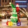 thumbnail image 1 of 7 Ft Christmas Inflatable Outdoor Decoration Christmas Blow Up Yard Decorations Santa Claus&Christmas Trees with  Colorful LEDs for Holiday Christmas Party Garden, 1 of 8