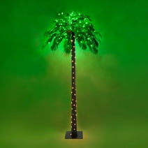 7 Ft LED Lighted Palm Tree Artificial Tree Party Decoration For Home, Party, Patio, 160 LED Lights with Remote Control