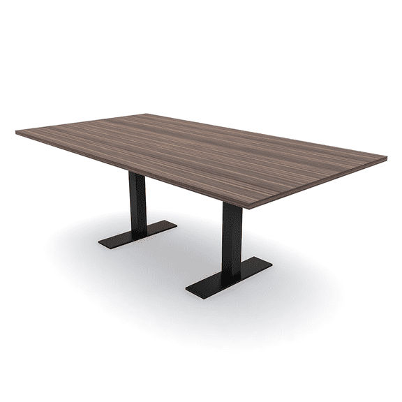 7 Ft Rectangular Conference Table Metal T Bases Power And Data Unit