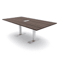 thumbnail image 1 of 7 Ft Rectangular Conference Table Metal T Bases Power And Data Unit, 1 of 7