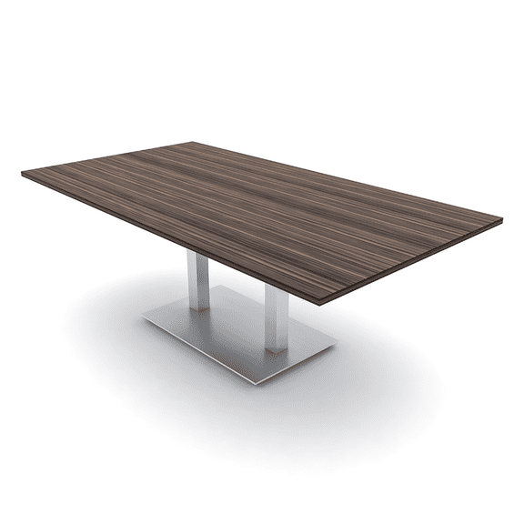 7Ft Rectangular Conference Room Table Power And Data Square Metal Base