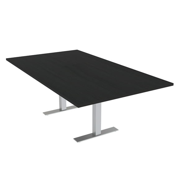 7 Ft Rectangular Conference Table Metal T Bases Power And Data Unit
