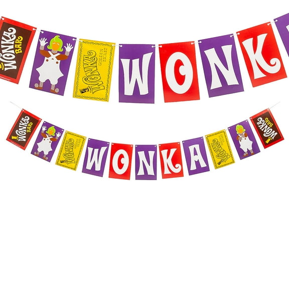 7 Ft. Willy Wonka & the Chocolate Factory Ready-to-Hang Cardstock Garland