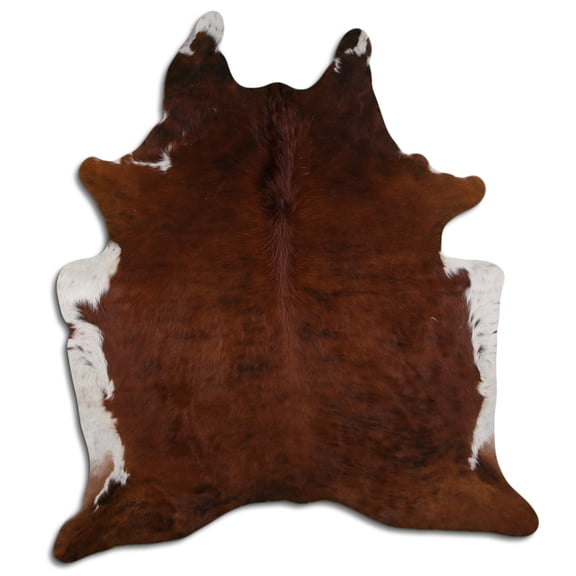 7 Ft X 6 Ft Brazilian Cowhide Skin Rug by Hilason Hair-On Leather Carpet