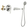 thumbnail image 1 of 7-Function Handheld Shower Faucet Bathroom Shower Set Brushed Nickel, 1 of 11