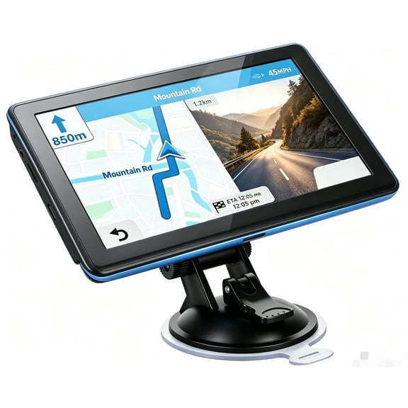 7" GPS Navigator for Car Truck RV, Car GPS Navigation System with 2025 Maps, Lifetime Free Updates, Voice Guidance, Speed & Red-Light Camera Alerts, Custom Truck Routing