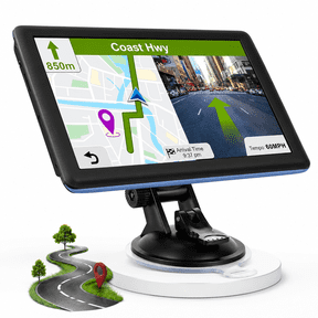 7" GPS Navigator for Car Truck RV, Portable HD Touchscreen Car GPS Navigation System with Latest Maps, Lifetime Free Updates, Voice Guidance, Custom Truck Routing, Speed Camera Alerts