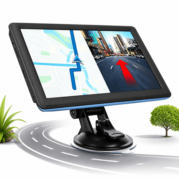 7" GPS Navigator for Car Truck RV, Portable HD Touchscreen Car GPS Navigation System with Latest Maps, Lifetime Free Updates, Voice Guidance, Custom Truck Routing, Speed Camera Alerts