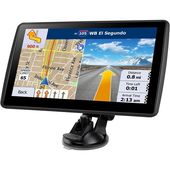 7'' GPS Navigator for Car Truck RV - Touchscreen Navigation System, 2025 North America Maps Free Lifetime Updates, Turn-by-Turn Voice Guidance, Speed & Red Light Warning, GPS Navigation for All Cars