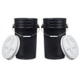 7 Gallon (2 Pack) Large Bucket Pail Container with Gamma Seal Lid, Food