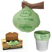 7 Gallon BioBag The Original 600 7-Gallon Compostable Food Scrap Commercial Gallon Bags, 100% Compostable Certified (Made In USA)