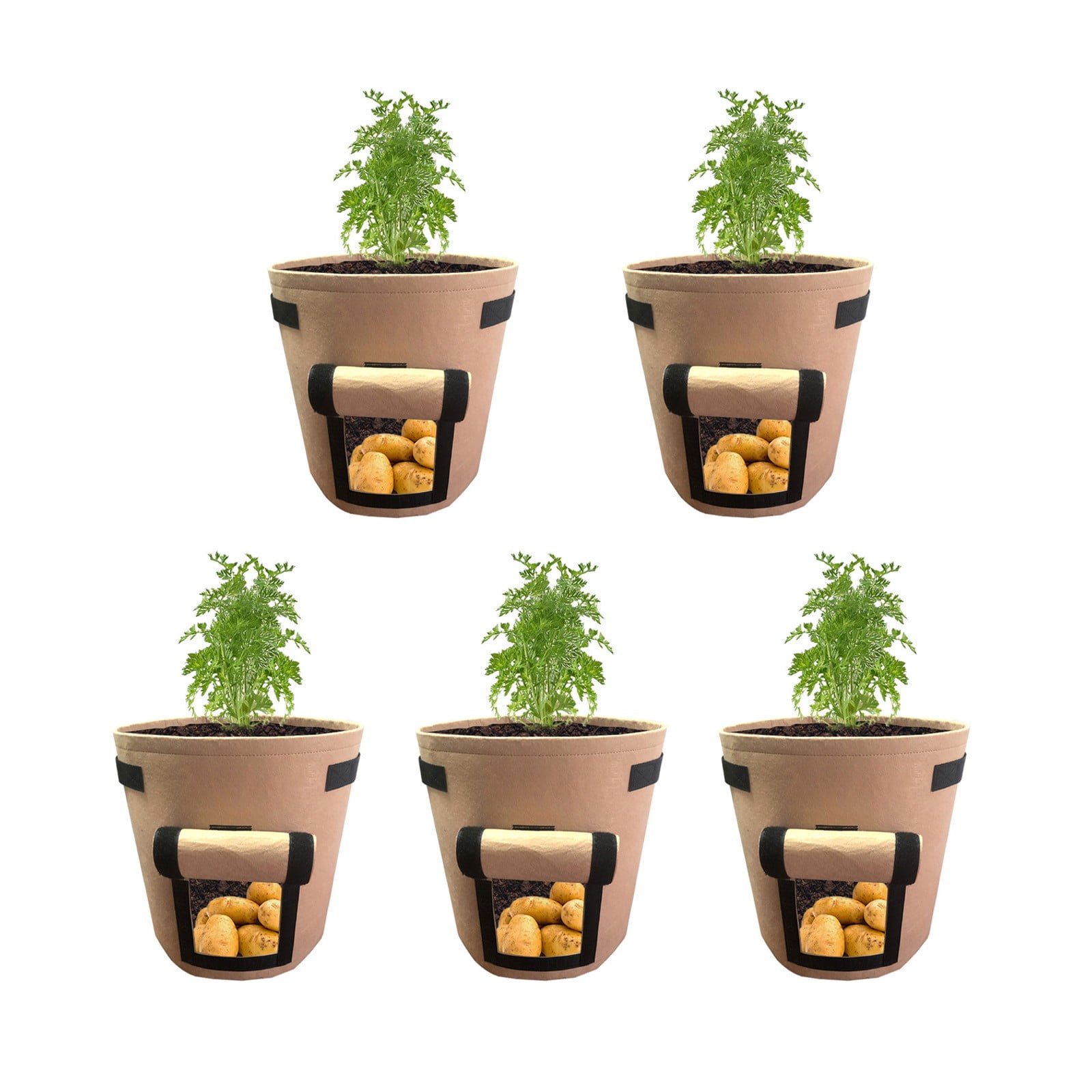 7 Gallon Grow Bags Heavy Duty Aeration Fabric Growing Bag Thickened