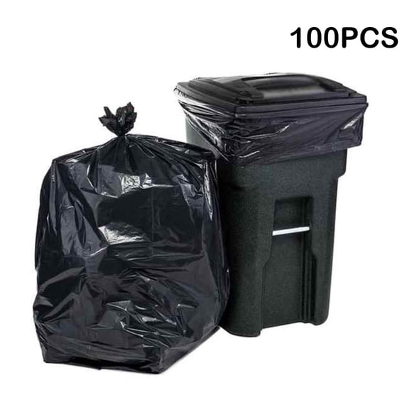 7 Gallon Kitchen Trash Bags 100 Count Heavy Duty Garbage Bags Tear Resistant Can Liners for Commercial Kitchen Lawn Leaf Cleanup(Black)