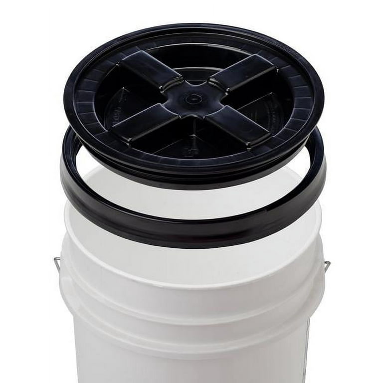 7 Gallon Letica White Bucket with Gamma Seal Lid (white)