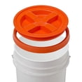 thumbnail image 1 of 7 Gallon Letica White Bucket with Gamma Seal Lid (orange), 1 of 1