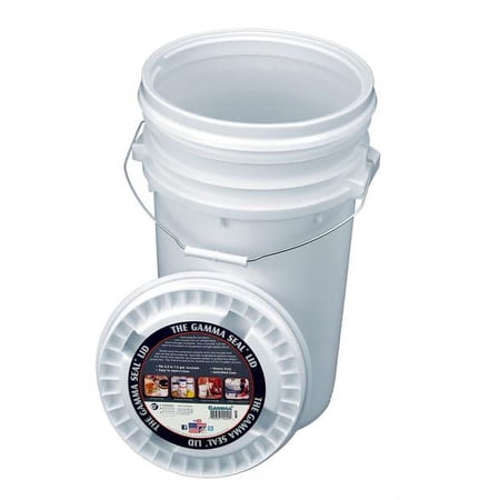 7 Gallon Letica White Bucket with Gamma Seal Lid (white)