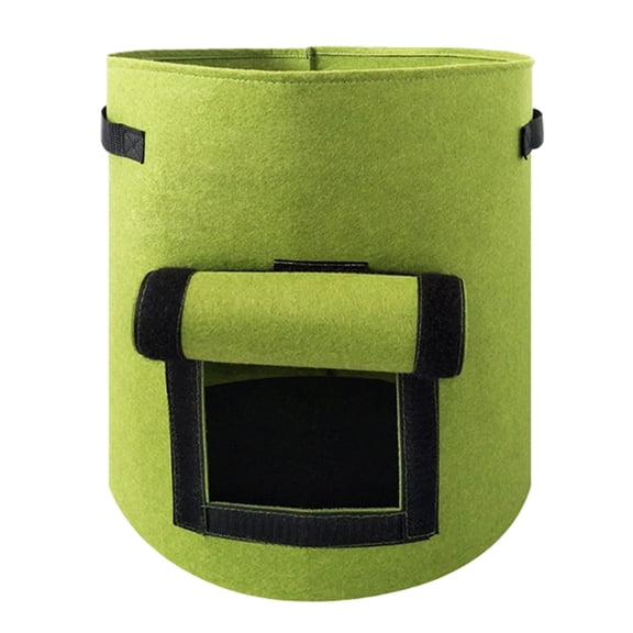 7 Gallon Non-Woven Fabric Plant Grow Bag – 13.78in Reinforced Potato Planter with View Window & Handles (Green, 0.32lb)