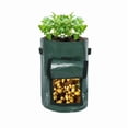thumbnail image 1 of 7 Gallon Potato Grow Bag With Flap Window, Breathable Fabric Pot With Handles, Vegetable Planter Bag for Patio Balcony Garden, Green, 1 of 9