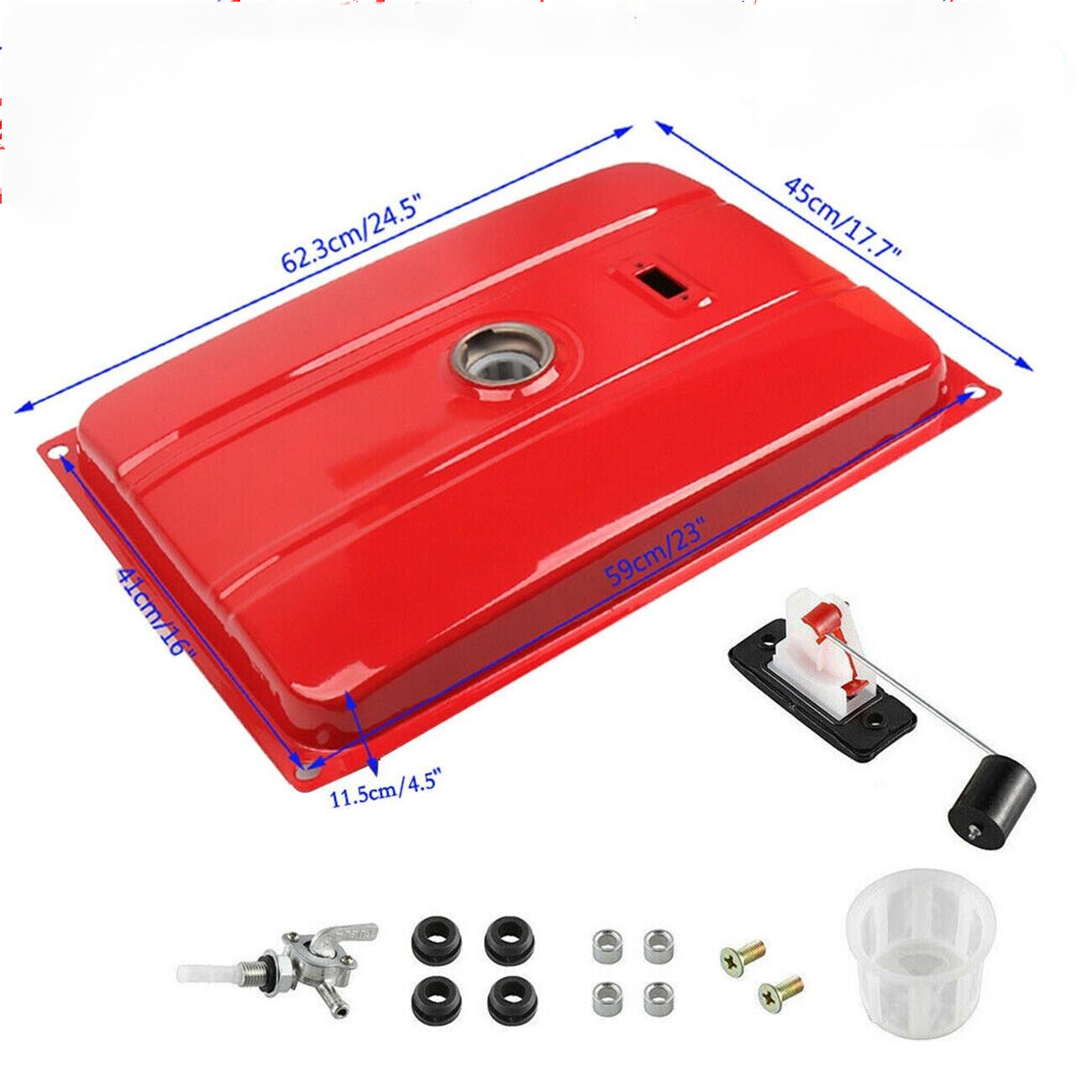 7 Gallon Universal Generator Gas Tank Fuel Valve Chrome Cap 26.5 Liter