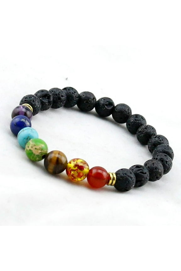 7 Genuine Chakra Healing Natural Stone Bead Anklet