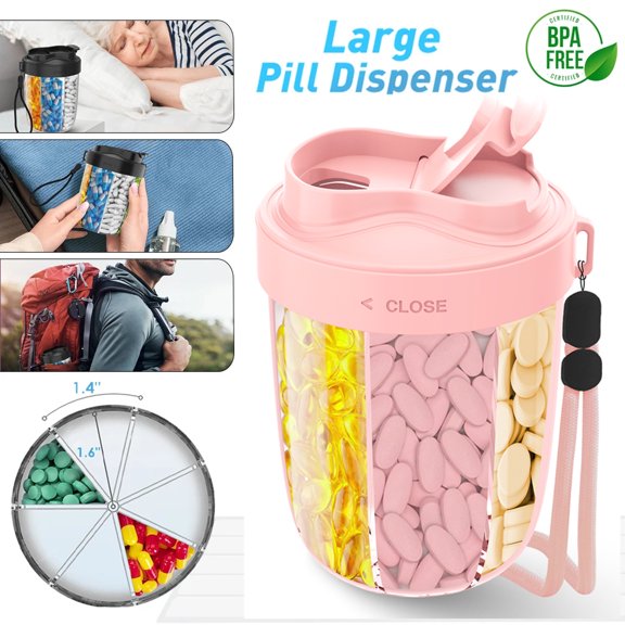 7 Grids Large Capacity Pill Container Storage Tablet Vitamins Medicine Fish Oils Portable Travel Holder Medication Dispenser Box