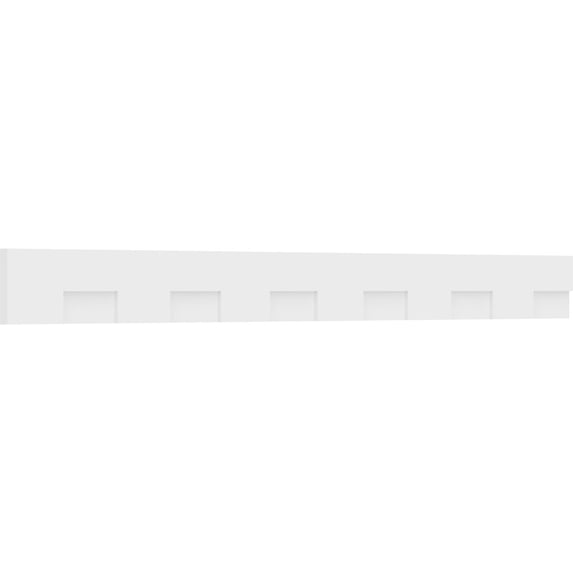 7"H x 1"P x 84"L Monroe Architectural Grade PVC Dentil Trim w/Backplate