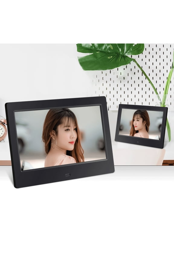 7" HD Digital Picture Frame with Calendar & Auto Slideshow – Remote-Controlled MP4/MP3 Player, USB/SD Card Support, Desk/Wall Mount