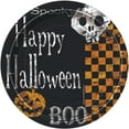 thumbnail image 1 of 7" Halloween Checkered Paper Dessert Plates, 8ct, 1 of 1