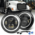 thumbnail image 1 of 7" Halo Led HeadlightsTurn Hi/Lo Beam DRL For Mack Granite CV713 Dump Trucks, 1 of 12