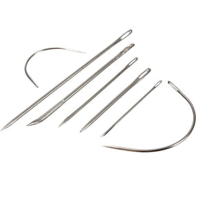 7 Hand Repair Upholstery Glove Carpet Leather Curved Needles Set Sewing UK