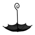 thumbnail image 1 of 7" Hanging Umbrella-Shaped Bird Feeder, Black Vintage Metal Wild Bird Seed Holder, Decorative Outdoor Garden Ornament for Yard, Patio, Backyard, Balcony & Wildlife Watching, 1 of 6