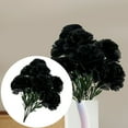thumbnail image 1 of 7-Head Artificial Carnation Silk Flower Bouquet 41cm Long Stem for Wedding Home Outdoor Vase Centerpiece Display, 1 of 8